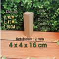 kardus karton uk, 4x4x16 cm.. box corrugated DIE CUT, untuk packing botol dll.. 