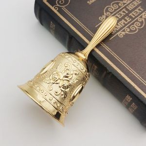 Lonceng Tangan Lonceng Es Serbaguna Lonceng Tangkai Emas Bel Lonceng