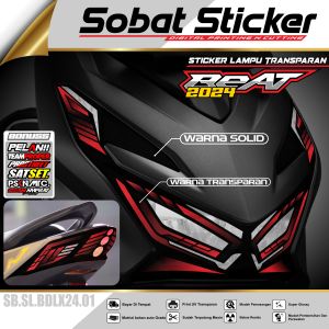 Stiker Lampu Beat Deluxe 2024 GEN 2 / SB Sobat Stiker / Sticker Transparan Variasi Lampu Alis Motor Honda Beat Deluxe lis lampu terbaru