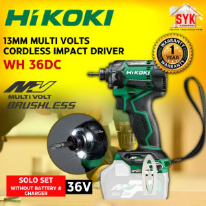 SYK HIKOKI WH36DC 36V SOLO Cordless Brushless Impact Drill Multivolt Triple Hammer Heavy Duty Battery Drill Mesin Gerundi