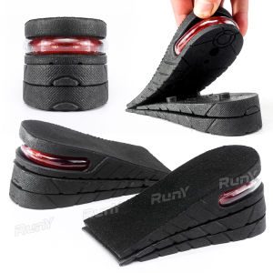 RunY 1 Pair Height Increase Insole 3-Layer Air Cushion 3cm/4.5cm/6cm Heel Insert Lift Shoes Insole