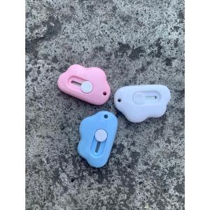 Cutter Mini Lucu Model Awan Pembuka Paket Estetik Pisau Silet Portable Pemotong Solasi Lakban Kertas Warna Warni