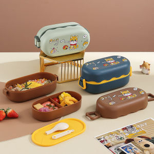 Kotak Makan Karakter Anak Sekolah Lunch Box HOTDOG 2 Tingkat 850ml
