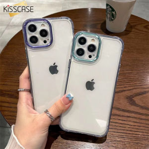 KISSCASE For iPhone 13 Pro Max Hardware Space Shell Metal Lens Independent Button Soft Side Inside Anti-fall High Transparent Phone Case For iPhone 13 12 11 Pro Transparent Soft Cover