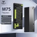AULA M75 CNC Aluminum Wireless Mechanical Keyboard RGB Hot swappable 75% GASKET Structure Custom Gaming Keyboard With Knob. 