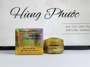 Kem Nhật Việt Trà xanh tinh chất serum nám đồi mồi ngừa nhăn làm trắng da 10g
