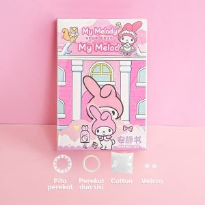 DIY Quiet Book Sanrio Quiet Book Mainan Puzzle Edukasi Anak Edukasi Anak Fashion estetika Cinnamoroll Kuromi Quiet Buatan Tangan buku stiker estetika yang lucu Buku