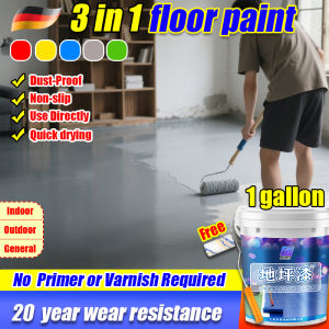 1 gallon with brush👍 epoxy resin for flooring 3 In 1 Epoxy Floor Paint Cement Wear-Resistant Waterproof Non-slip For Warehouse Workshop Outdoor Indoor Garage Office Gym Factory Playground Shopping Mall epoxy paint for flooring floor epoxy paint