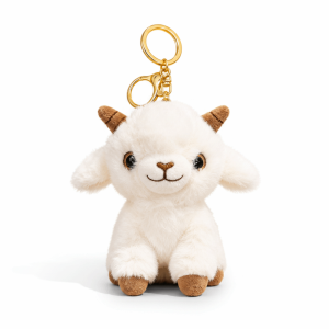 MYTHIS Realistic Style Lamb Plush Keychain PP Cute Style Lamb Stuffed Animal Cute Keychain Attachment Bag Decoration Key Decoration