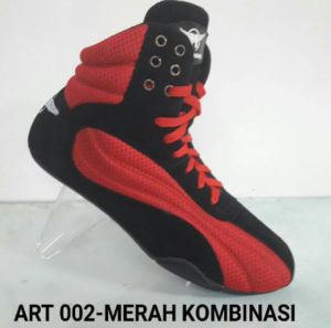 Sepatu ONEMORE Sepatu Fitness/GYM & SQUAT/Shoes Fitness ART 002 Warna Merah Kombinasi Hitam