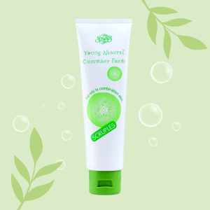 Scruples Young Natural Cucumber Foam สครูเพิลส์ โฟมล้างหน้า สารสกัดแตงกวา ผิวกระชับ เรียบเนียน อ่อนโยน สะอาดล้ำลึก SCB-3011X