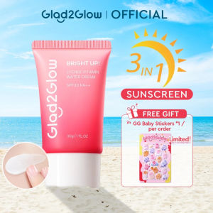Best Seller 3 IN 1 LYCHEE BRIGHTENING TINTED SUNSCREEN SPF 30 PA++ | Soothes the Skin | Strengthens Skin Barrier | Prevents Sunburn and Aging Against UVA & UVB | Illuminates the Skin | Provides Refreshing Sensation | Bright Up Lychee Vitamin Water Cream.
