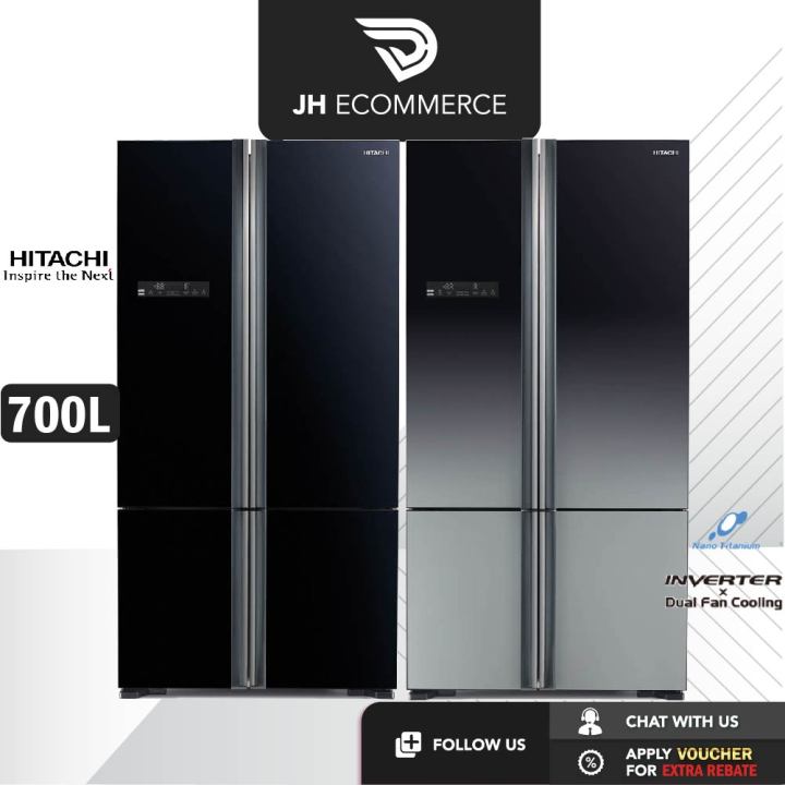 Hitachi Japan 700L Inverter 4 Doors Fridge RWB850P5M GBK RWB850P5M