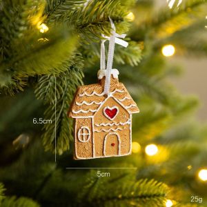 Christmas Cute Gingerbread Man Christmas Resin Decoration Scene Pendant Christmas Tree Prop Hanging Decoration Arrangement圣诞可爱姜饼人圣诞节树脂装饰品装饰场景挂件圣诞树道具挂饰布置