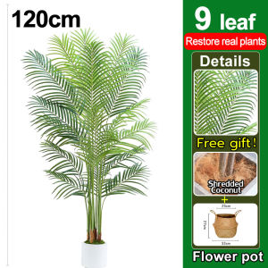 🎍Free flower pots+Coconut🎍Artificial Plants Simulation 99% big size120/150/160CM High-Quality Home Decoration Tall Plants Artificial Palm lutescens Plastic Plant Tall Plant Potted Green Palm Leaf Monstera Family Garden Living Room Bedroom