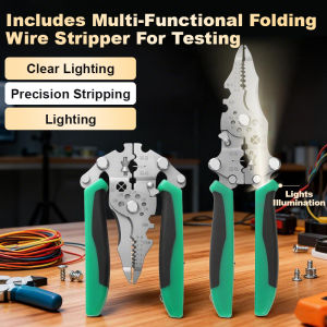 🚀NEW🚀Multi-functional Stainless Steel Wire Stripper Folding Wire Stripper Wire Stripper Tool Kit Set