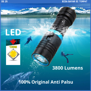 COD TaffLED Senter LED Diving Flashlight Waterproof L2 3800 Lumens / Senter Selam Untuk Menyelam Profesisional Torch IPX8 100M Tahan Lama Anti Air Super terang jarak jauh led zoom 90.000 lumens Anti air laut terbaik outdoor gunung camping di cas - TR298