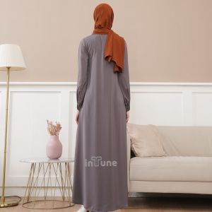 Intune Gamis Tholiha Abaya Umroh Polos Premium Simple Elegan & Syari Bahan Premium Polyester NAZWA