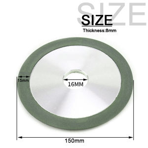 BAI WEN 6 Inch Diamond Grinding Wheel 150mm PDX Wide-Sided Grinding Wheel Grit 150/240/320 Carbide Grinder Disc Single  Bevel Abrasive for Grinder 16mm 25mm 32mm Bore