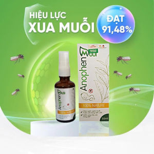 Xịt chống Muỗi Anophen 50ml tinh dầu thiên nhiên an toàn cho bé sơ sinh & mẹ bầu dịu nhẹ hiệu quả