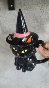 350ml Ceramic Black Cat Mug Witch Hat Coffee Cup Cute Halloween Tea Water Drinkware Home Dorm Party Gift for Women Cat Lovers2026