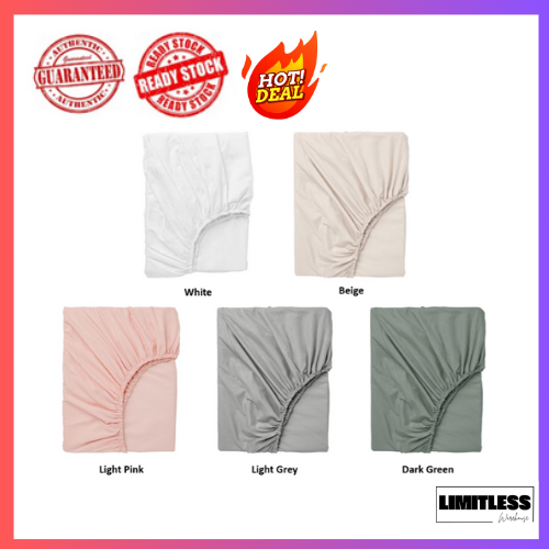 IKEA Bed Fitted Sheet 100 Pure Cotton Lazada
