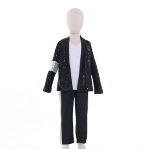 Michael Jackson costume for children and adults sequin set cosplay performance jacket