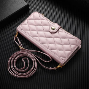 Case for Redmi Note 13 12 11 10 9 9s Pro Plus 13C 11S 10S 5G 4G Diamond Flower Embossed Leather Zipper Wallet Card Slots Flip Shatterproof Phone Case with Shoulder Strap