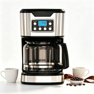 TWCEJE168 Keep Warm Function Drip Coffee Maker Programmable Timer 1.8L Large Capacity Home Coffee Brewer Warm Function Automatic Drip Programmable Coffee Maker Home Use