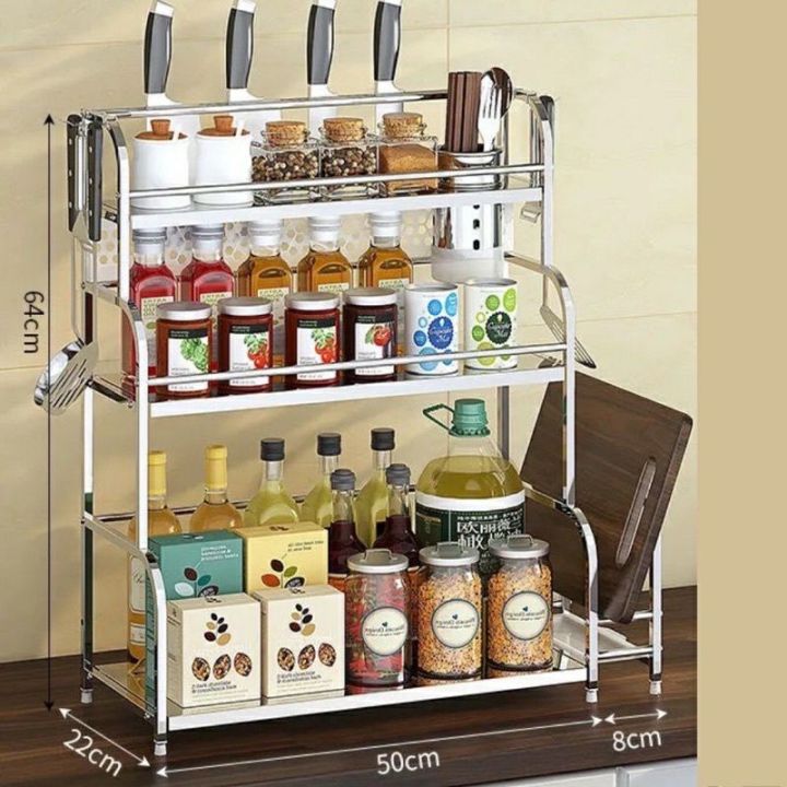⭐️[Deal Sốc]⭐️ kệ INOX 304,Đựng Gia Vị Nhà Bếp 2 Tầng và 3 Tầng - Kệ ...