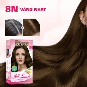 Thuốc nhuộm tóc Bigen Silk Touch Cream Color phủ bạc hoàn hảo với các gam màu tự nhiên và thời trang chính hãng.