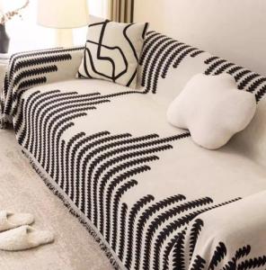 R2Y Home Sofa Towel Full Cover Cloth ins Cream Wind Cotton Yarn Camping Blanket Sofa Cushion Cover Towel Four Seasons