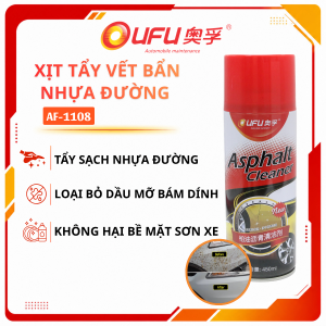 Chai Xịt Tẩy Vết Bẩn Nhựa Đường OUFU AF-1108 450ml - Làm Sạch Vết Bẩn Dầu Mỡ Trên Thân Xe Vành Xe Ô Tô