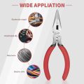 Needle Nose Pliers, 5 Inch, Needle Nose Pliers Set, 5 Pack, Small Needle Nose Pliers, Long Nose Pliers with Side Cutter, Spring Loaded Jewelry Needle Nose Pliers for Cutting and Bending Wire. 