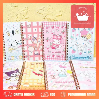BUKU BINDER SANRIO FULL COLOR UKURAN A5 BK-1210 KERTAS BERWARNA BAGUS NOTEBOOK TERJANGKAU LUCU IMUT KADO UNIK COD