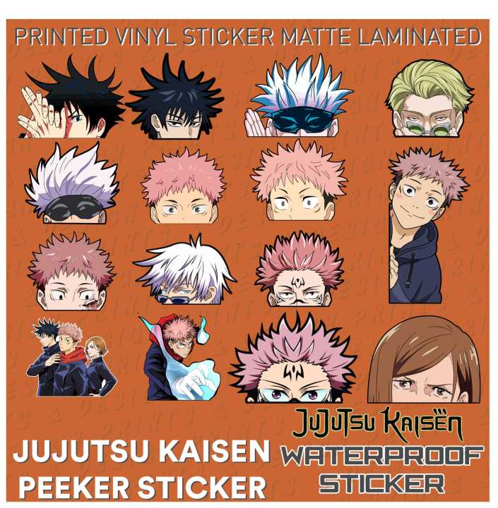 Jujutsu Kaisen Peeker Sticker for Tumbler Waterproof Glossy Matte ...