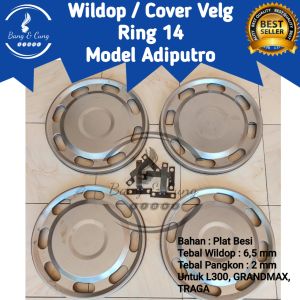 Wildop Weldop Wheeldop Wheldop Ring 14 Model Adiputro set Pangkon Untuk L300 GrandMax granmax Traga Bahan Plat Besi Tebal Murah / Weldop L300 / Dop Velg Ring 14 L300 / Cover Velg Ring 14 L300 Grandmax