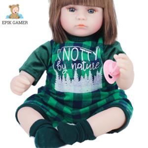 【New Arrival】 Vinyl 45cm Reborn Baby Doll Toddler Sleeping Doll with Soft Features for Kids Learning and Play