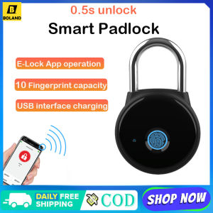 Boland Fingerprint Padlock Waterproof Smart Bluetooth Electronic Password Lock Luggage Bag Gym Cabinet  Lock