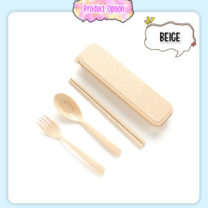 [iRojak] Portable Stainless Steel Cutlery Set Reusable Fork Spoon Chopsticks with Case 便携餐具 Set Sudu Garpu - KW40