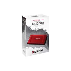 Kingston XS1000 Series USB 3.2 Gen 2 External SSD - Black/Red (1TB/2TB)