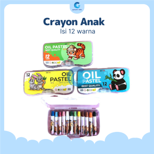 Crayon Warna Anak Sekolah Isi 12 Pcs
