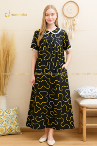 Gaun wanita selesa baju tidur Kaftan moden nightdress comfy rayon breathable homewear loose stylish