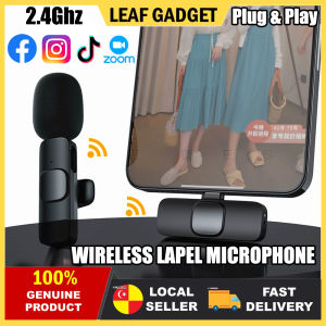 WIRELESS PHONE LAPEL MICROPHONE Easy Plug & Play Lavelier MICROPHONE for Mobile PHONE Lightning Type-C Connectors Livestream Interview Video Recording LC