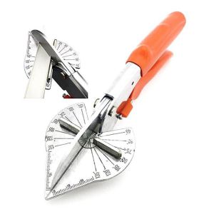 Kéo cắt góc đa năng với tay cầm màu cam lưỡi dao sắc bén thước đo góc cắt ống nhựa ống kim loại dây điện và ống nước.
