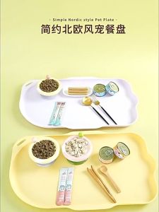 SKISOPGO Pet Food Mat Anti Slip Bowl Tray Cat Dog Pet Feeding Mat Pelapik Makanan Kucing Tempat Letak Mangkuk Kucing