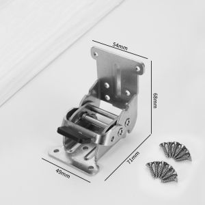 Bracket Siku Kaki Lipat 90-180° Engsel Besi Pencet Tekan Untuk Meja Sofa Termasuk Skrup
