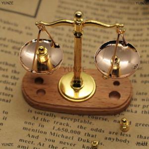 [COD] YUNZE Mini Vintage Balance Scales Ornament Miniature Accessories Antique Justice Scale Model Exquisite Home Decoration Kids Gift
