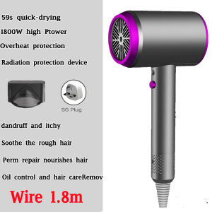 【SG Stock】4 in 1 Anion Hair Dryer 2000W Fast Dry Negative Ions Hair Blow Temperature 3-pin Plug Professional Ionic Tech Hair Care Hairdryer