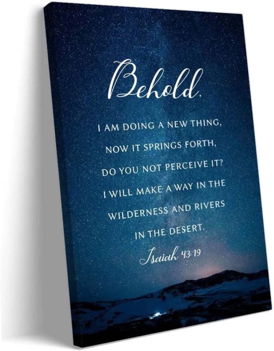 Isaiah 43 19 Wall Art Bible Verse Poster Praying Scripture Wall Decor ...